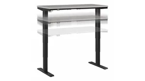 Standing Desks - Electronically Adjustable Bush Furnishings 48in W x 24in D Electric Height Adjustable Standing Desk