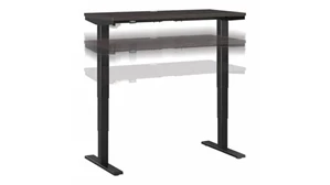 Standing Desks - Electronically Adjustable Bush Furnishings 48in W x 24in D Electric Height Adjustable Standing Desk