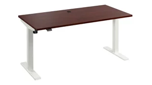 Standing Desks - Electronically Adjustable Bush Furnishings 60in W x 30in D Electric Height Adjustable Standing Desk