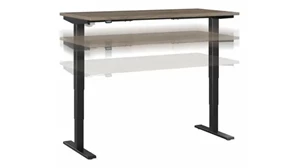 Standing Desks - Electronically Adjustable Bush Furnishings 60in W x 30in D Electric Height Adjustable Standing Desk