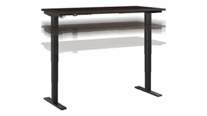 Standing Desks - Electronically Adjustable Bush Furnishings 60in W x 30in D Electric Height Adjustable Standing Desk
