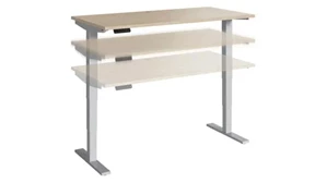 Standing Desks - Electronically Adjustable Bush Furnishings 60in W x 30in D Electric Height Adjustable Standing Desk