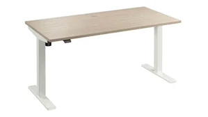 Standing Desks - Electronically Adjustable Bush Furnishings 60in W x 30in D Electric Height Adjustable Standing Desk