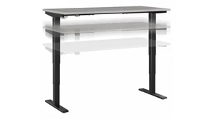 Standing Desks - Electronically Adjustable Bush Furnishings 60in W x 30in D Electric Height Adjustable Standing Desk