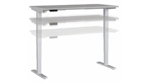 Standing Desks - Electronically Adjustable Bush Furnishings 60in W x 30in D Electric Height Adjustable Standing Desk