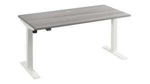 Standing Desks - Electronically Adjustable Bush Furnishings 60in W x 30in D Electric Height Adjustable Standing Desk