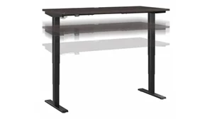 Standing Desks - Electronically Adjustable Bush 60in W x 30in D Electric Height Adjustable Standing Desk