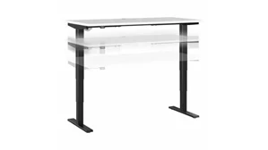 Standing Desks - Electronically Adjustable Bush Furnishings 60in W x 30in D Electric Height Adjustable Standing Desk