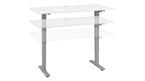 Standing Desks - Electronically Adjustable Bush Furnishings 60in W x 30in D Electric Height Adjustable Standing Desk
