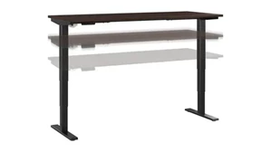 Standing Desks - Electronically Adjustable Bush Furniture 6ft W x 30in D Height Adjustable Standing Desk