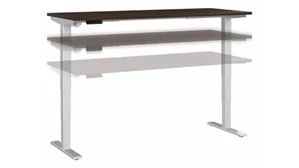 Standing Desks - Electronically Adjustable Bush 6ft W x 30in D Height Adjustable Standing Desk