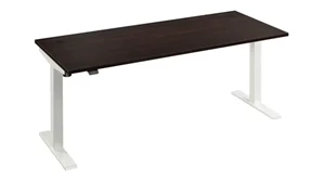 Standing Desks - Electronically Adjustable Bush Furnishings 6ft W x 30in D Height Adjustable Standing Desk