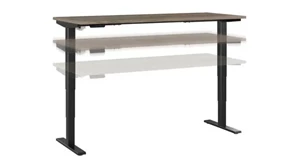 Standing Desks - Electronically Adjustable Bush Furniture 6ft W x 30in D Height Adjustable Standing Desk