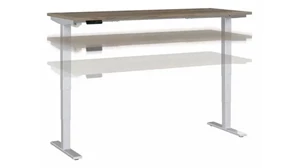 Standing Desks - Electronically Adjustable Bush Furnishings 6ft W x 30in D Height Adjustable Standing Desk