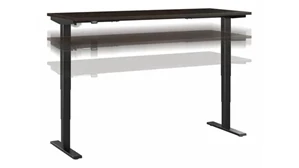 Standing Desks - Electronically Adjustable Bush Furnishings 6ft W x 30in D Electric Height Adjustable Standing Desk
