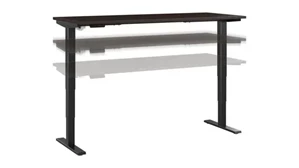 Standing Desks - Electronically Adjustable Bush Furniture 6ft W x 30in D Height Adjustable Standing Desk