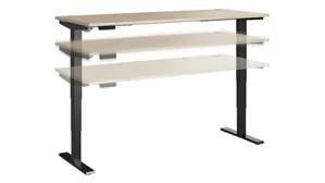 Standing Desks - Electronically Adjustable Bush Furnishings 6ft W x 30in D Height Adjustable Standing Desk