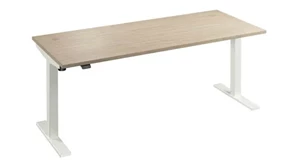 Standing Desks - Electronically Adjustable Bush Furnishings 6ft W x 30in D Height Adjustable Standing Desk