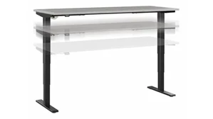 Standing Desks - Electronically Adjustable Bush Furnishings 6ft W x 30in D Electric Height Adjustable Standing Desk