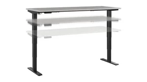 Standing Desks - Electronically Adjustable Bush Furniture 6ft W x 30in D Height Adjustable Standing Desk