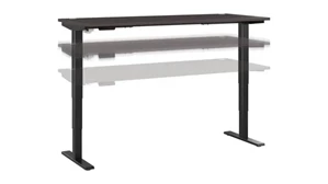 Standing Desks - Electronically Adjustable Bush Furniture 6ft W x 30in D Height Adjustable Standing Desk