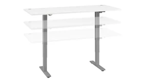 Standing Desks - Electronically Adjustable Bush Furnishings 6ft W x 30in D Height Adjustable Standing Desk