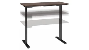 Standing Desks - Electronically Adjustable Bush Furnishings 48in W x 24in D Electric Height Adjustable Standing Desk