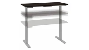 Standing Desks - Electronically Adjustable Bush Furnishings 48in W x 24in D Electric Height Adjustable Standing Desk