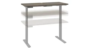 Standing Desks - Electronically Adjustable Bush Furnishings 48in W x 24in D Electric Height Adjustable Standing Desk