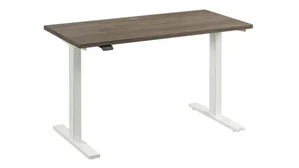 Standing Desks - Electronically Adjustable Bush Furnishings 48in W x 24in D Electric Height Adjustable Standing Desk