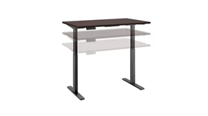 Standing Desks - Electronically Adjustable Bush Furnishings 48in W x 24in D Electric Height Adjustable Standing Desk