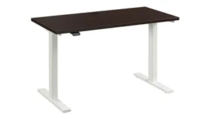 Standing Desks - Electronically Adjustable Bush Furnishings 48in W x 24in D Electric Height Adjustable Standing Desk