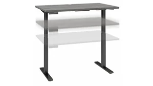 Standing Desks - Electronically Adjustable Bush Furnishings 48in W x 24in D Electric Height Adjustable Standing Desk