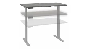 Standing Desks - Electronically Adjustable Bush Furniture 48in W x 24in D Electric Height Adjustable Standing Desk