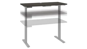 Standing Desks - Electronically Adjustable Bush Furnishings 48in W x 24in D Electric Height Adjustable Standing Desk