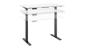 Standing Desks - Electronically Adjustable Bush Furnishings 48in W x 24in D Electric Height Adjustable Standing Desk