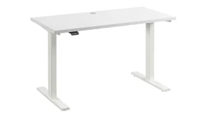 Standing Desks - Electronically Adjustable Bush Furnishings 48in W x 24in D Electric Height Adjustable Standing Desk