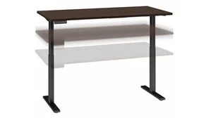 Standing Desks - Electronically Adjustable Bush Furnishings 60in W x 30in D Height Adjustable Standing Desk