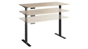 Standing Desks - Electronically Adjustable Bush Furnishings 60in W x 30in D Height Adjustable Standing Desk