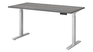 Standing Desks - Electronically Adjustable Bush Furnishings 60in W x 30in D Height Adjustable Standing Desk