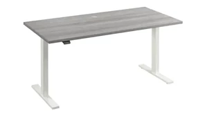 Standing Desks - Electronically Adjustable Bush Furnishings 60in W x 30in D Height Adjustable Standing Desk