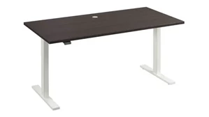 Standing Desks - Electronically Adjustable Bush Furnishings 60in W x 30in D Height Adjustable Standing Desk