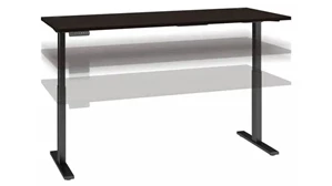 Standing Desks - Electronically Adjustable Bush Furnishings 6ft W x 30in D Electric Height Adjustable Standing Desk