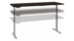 Standing Desks - Electronically Adjustable Bush Furnishings 6ft W x 30in D Electric Height Adjustable Standing Desk
