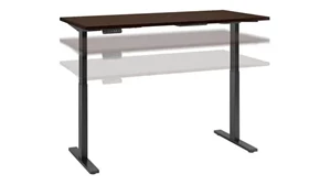 Standing Desks - Electronically Adjustable Bush Furnishings 6ft W x 30in D Electric Height Adjustable Standing Desk