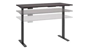 Standing Desks - Electronically Adjustable Bush Furnishings 6ft W x 30in D Electric Height Adjustable Standing Desk