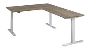 Adjustable Height Desks & Tables Bush 60in W Height Adjustable L-Shaped Standing Desk