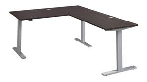 Standing Desks - Electronically Adjustable Bush Furniture 60in W Height Adjustable L-Shaped Standing Desk