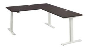 Standing Desks - Electronically Adjustable Bush 60in W Height Adjustable L-Shaped Standing Desk