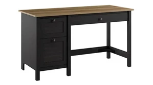 Stand-Alone Single Pedestal Desks Bush Furnishings 54in W Computer Desk with Drawers